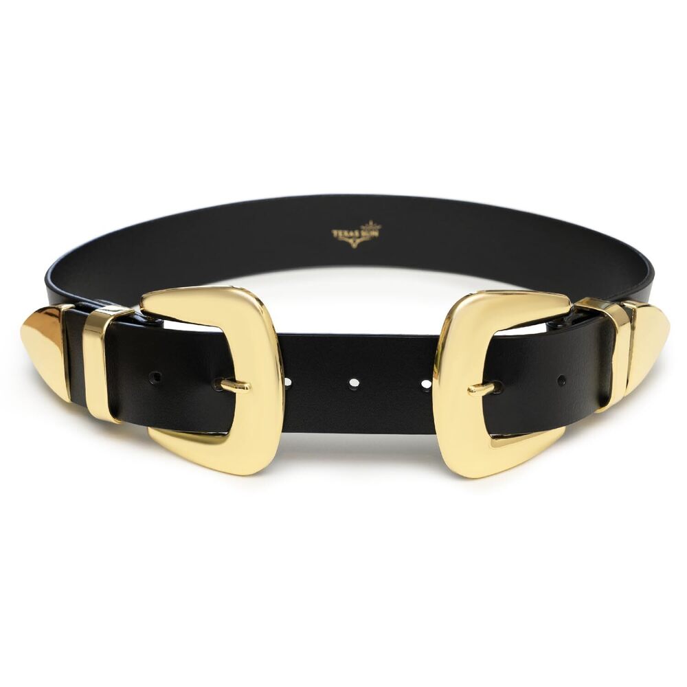 4562 Double Buckle Western Waist Belt For Women – Boho Cowgirl